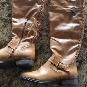 Bella Marie Tan Heeled Boots
